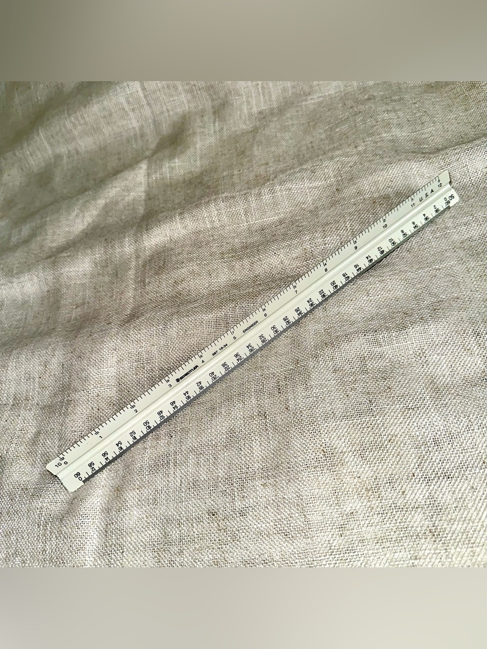 Vintage USA Staedtler Triangular Engineer Scale Ruler Drafting Tool